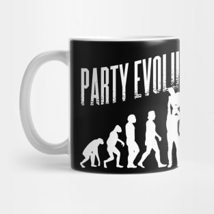 the party evolution in silhouette style, best gift for party lovers Mug